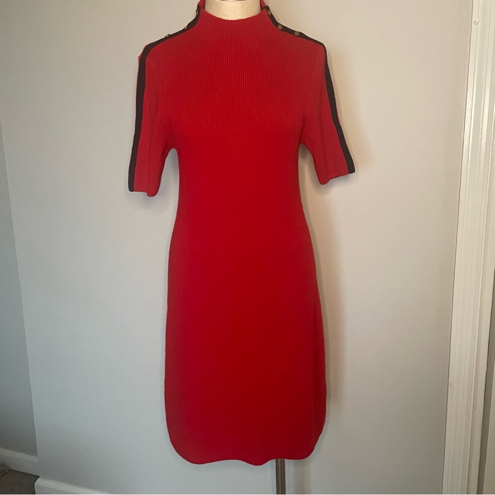 Tory Burch red sweater dress size L
